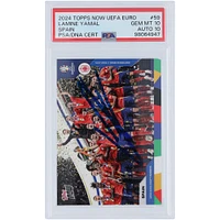 Lamine Yamal Spain National Team Autographed 2024 Topps Now Spain UEFA Euro Winners #59 PSA Authenticated 10/10 Card