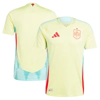 Maillot adidas pour homme de l'équipe nationale d'Espagne 2024 extérieur authentique, jaune