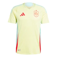 Maillot adidas pour homme de l'équipe nationale d'Espagne 2024 extérieur authentique, jaune