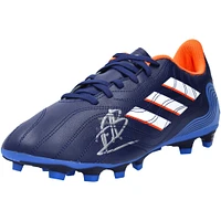 Chaussure adidas bleu marine, orange et blanche dédicacée par l'équipe nationale espagnole de Pedri