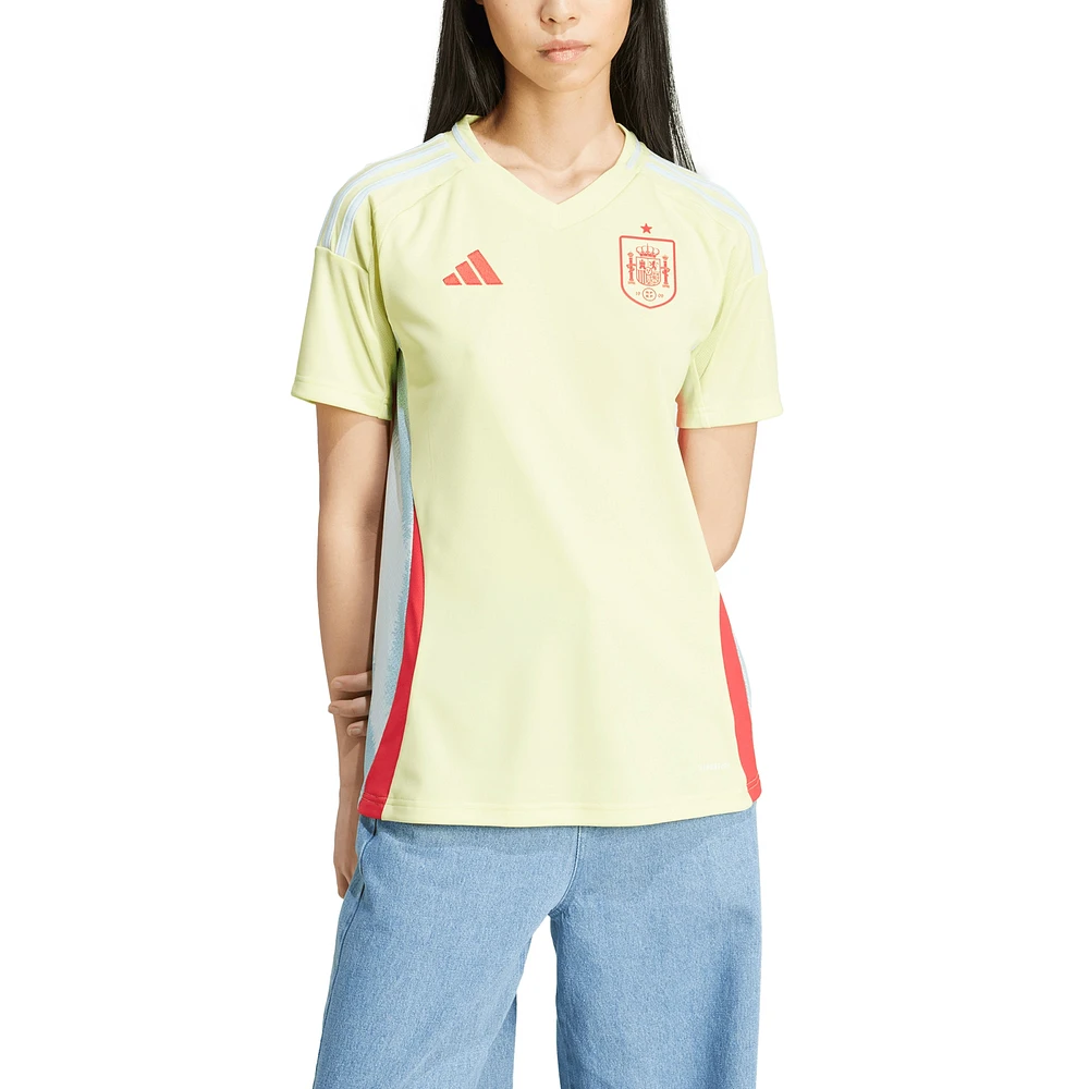 Maillot adidas femme jaune équipe nationale d'Espagne 2024 extérieur réplique