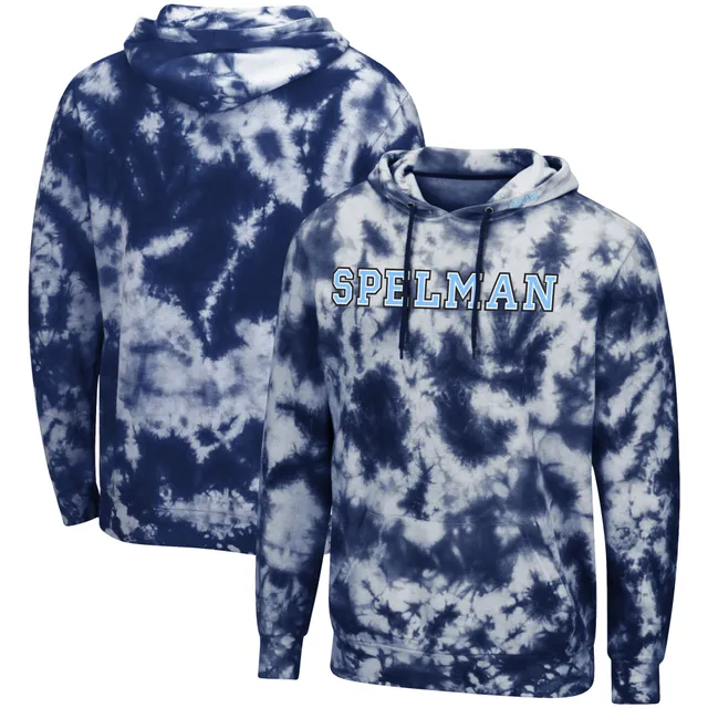 Lids Spelman College Jaguars Colosseum Tie-Dye Pullover Hoodie - Navy