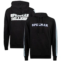 Men's FISLL Black Spelman College Jaguars Oversized Stripes Pullover Hoodie