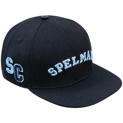 Casquette Snapback Pro Standard noire pour homme avec logo Spelman College Jaguars