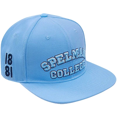 Casquette Snapback bleu clair Pro Standard pour homme avec logo Arch des Jaguars du Spelman College