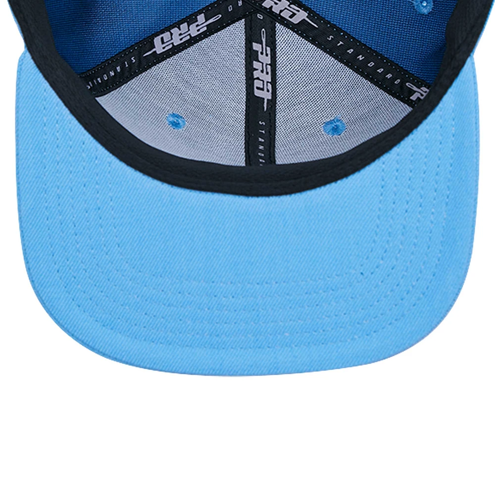 Casquette Snapback bleu clair Pro Standard pour homme avec logo Arch des Jaguars du Spelman College