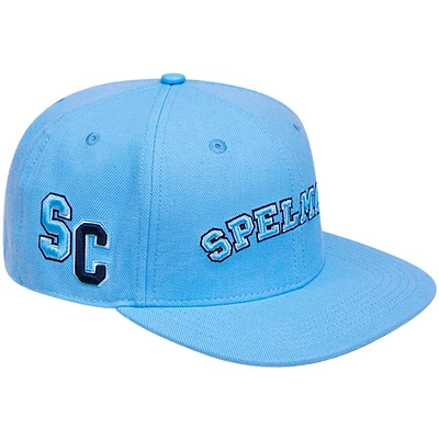 Casquette Snapback bleu clair Pro Standard pour homme avec logo Arch des Jaguars du Spelman College