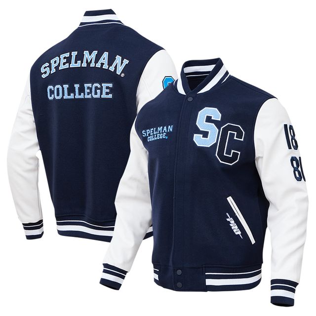 Veste universitaire en laine classique Pro Standard Navy Spelman College Jaguars pour homme