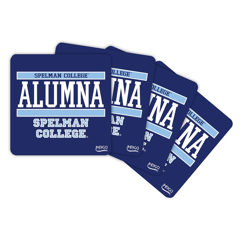 Ensemble de 4 sous-verres en néoprène Spelman College Jaguars Alumni