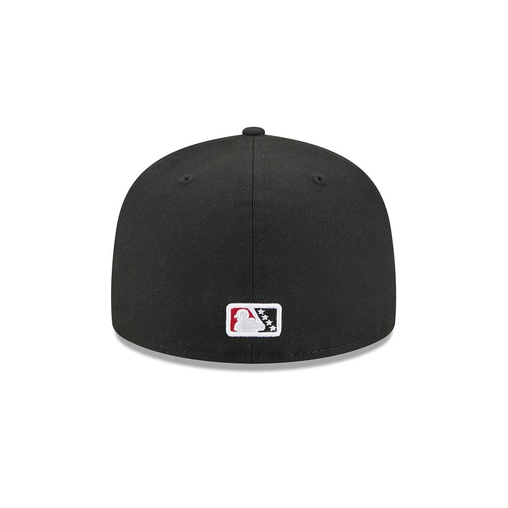 Men's New Era  Black Spokane Indians Theme Nights 59FIFTY Fitted Hat