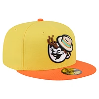 Casquette ajustée 59FIFTY Spokane Indians Copa de la Diversión New Era pour homme jaune