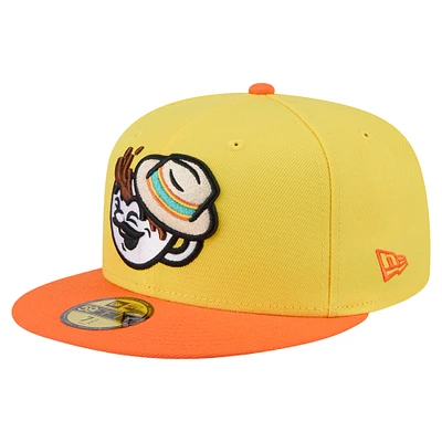 Casquette ajustée 59FIFTY Spokane Indians Copa de la Diversión New Era pour homme jaune
