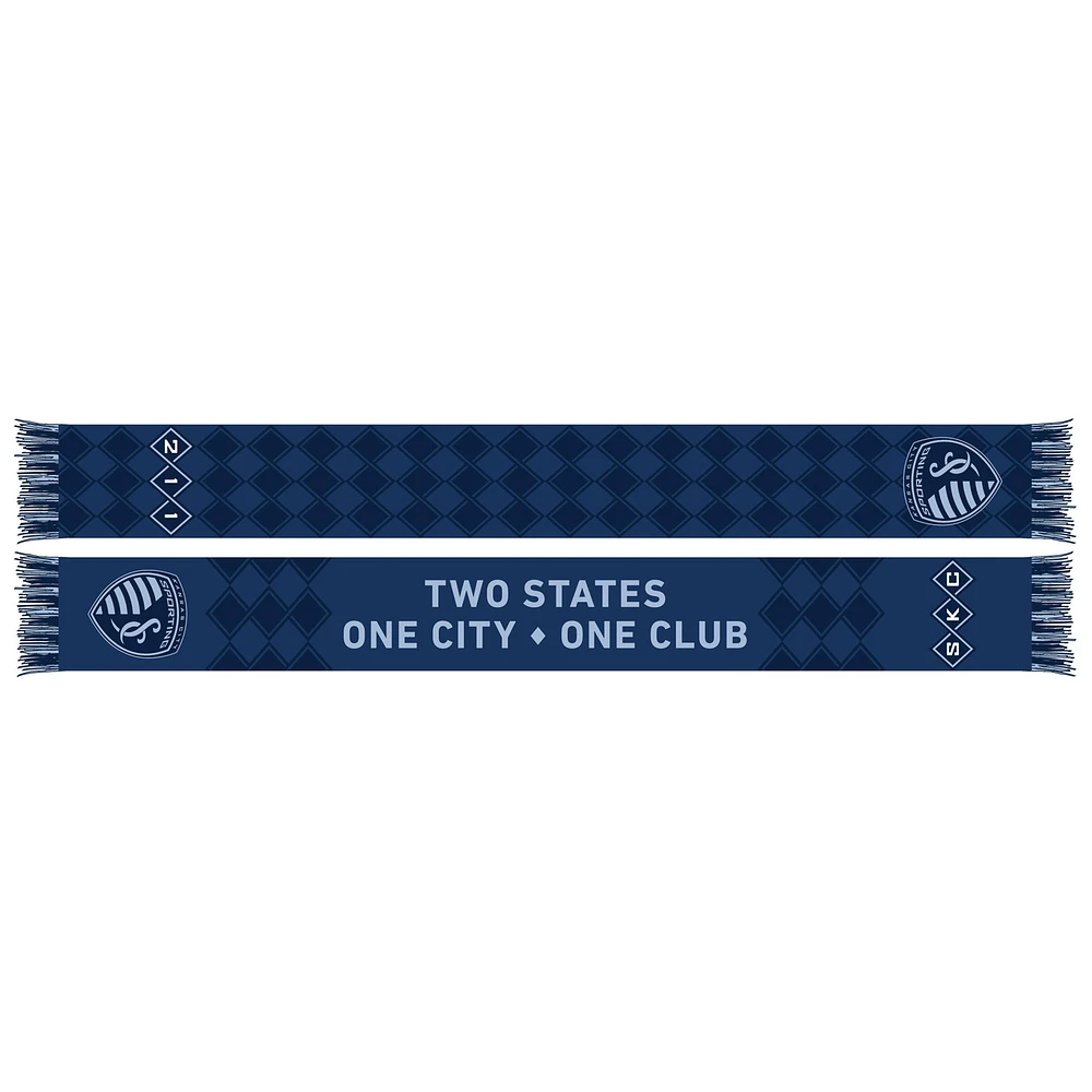 Écharpe à crochet en jersey bleu Sporting Kansas City 2024