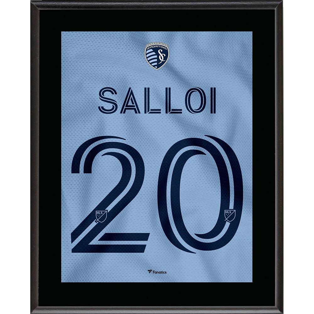 Daniel Salloi Sporting Kansas City 10.5" x 13" Hoops 4.0 Jersey Style Number 20 Sublimated Plaque