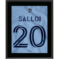 Daniel Salloi Sporting Kansas City 10.5" x 13" Hoops 4.0 Jersey Style Number 20 Sublimated Plaque