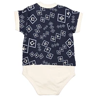 Body T-shirt Sport Design pour bébé bleu marine de Suède Sporting Kansas City