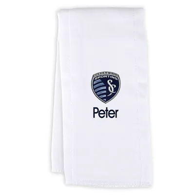 Sporting Kansas City Infant Personalized Burp Cloth - White