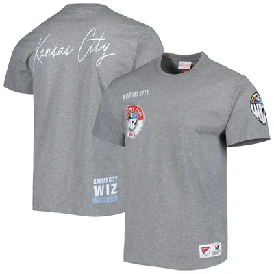 Men Mitchell & Ness Heather Gray Sporting Kansas City Tee