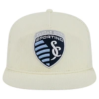 Men's New Era  Cream Sporting Kansas City 2025 Kickoff Snapback Golfer Hat