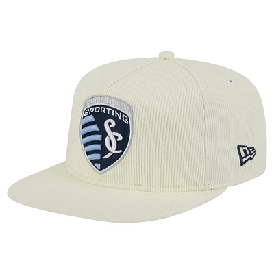 Men's New Era  Cream Sporting Kansas City 2025 Kickoff Snapback Golfer Hat