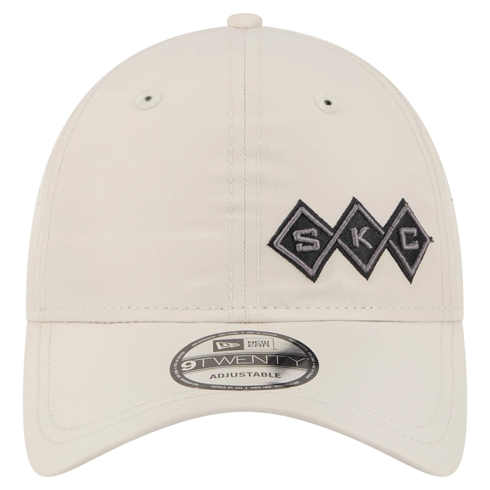 Men's New Era  Tan Sporting Kansas City Active 9TWENTY Adjustable Hat