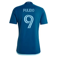 Maillot de joueur adidas Alan Pulido bleu marine Sporting Kansas City 2024 Diamonds Our Forever Replica pour hommes