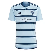 Maillot adidas Daniel Salloi Sporting Kansas City 2023 Hoops 4.0 Replica Player bleu clair pour homme