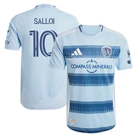 Maillot de joueur authentique adidas Daniel Salloi bleu clair Sporting Kansas City 2025 One KC pour homme