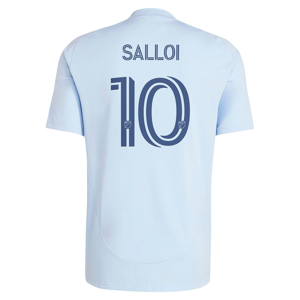 Maillot réplique de joueur adidas Daniel Salloi bleu clair Sporting Kansas City 2025 One KC pour homme