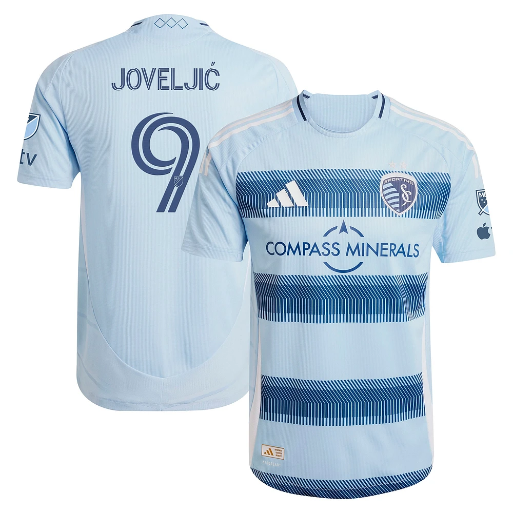 Men's adidas Dejan Joveljic Light Blue Sporting Kansas City 2025 One KC Authentic Player Jersey