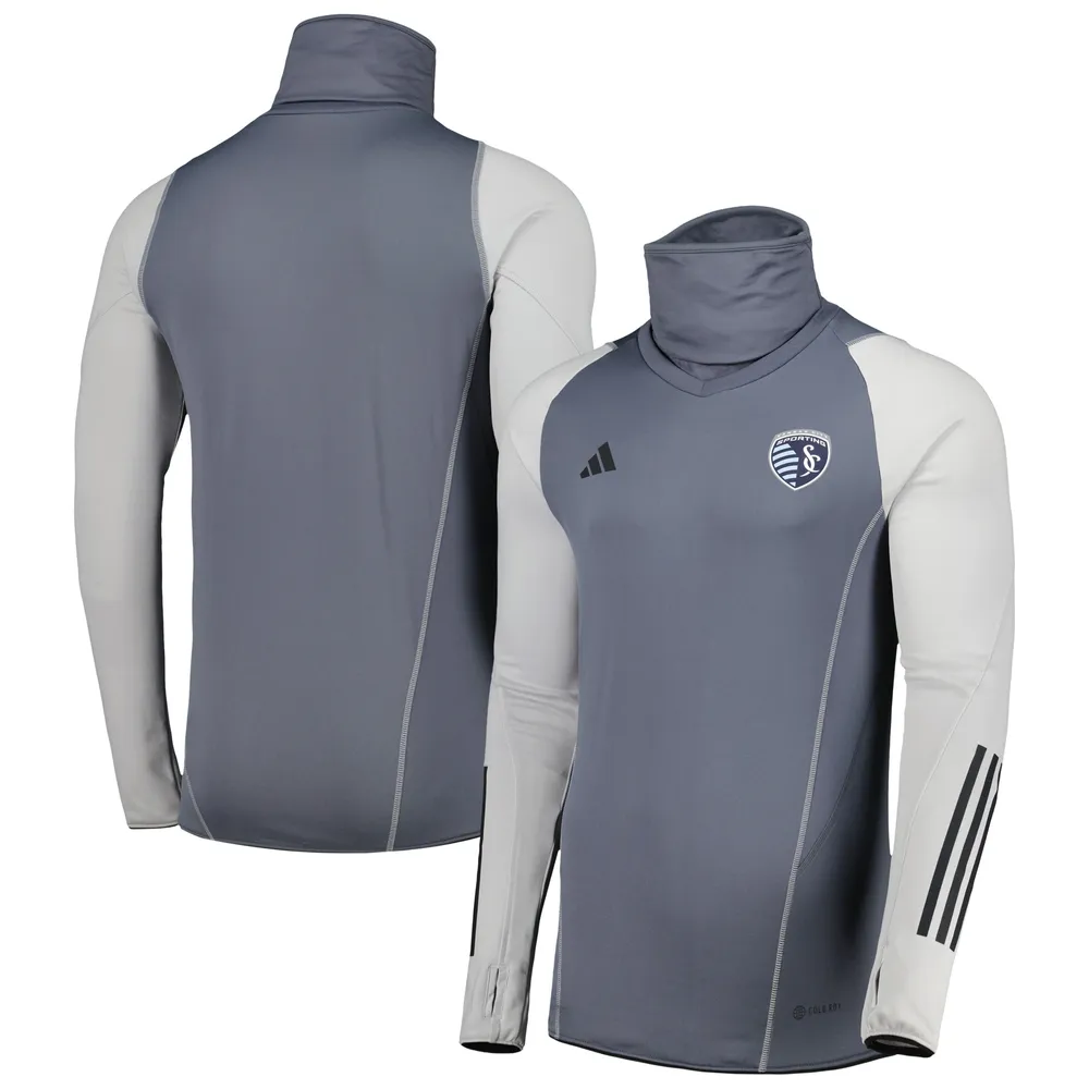 Haut adidas Sporting Kansas City Warm Raglan COLD.RDY gris pour homme