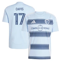 Men's adidas Jake Davis Light Blue Sporting Kansas City 2025 One KC Replica Player Jersey