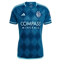Maillot de joueur adidas bleu marine Sporting Kansas City 2024 Diamonds Our Forever Authentic pour homme