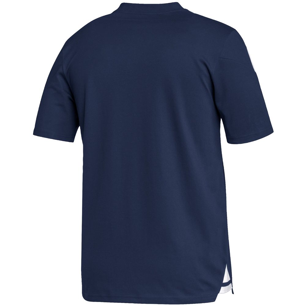 Men's adidas Navy Sporting Kansas City Henley AEROREADY Polo