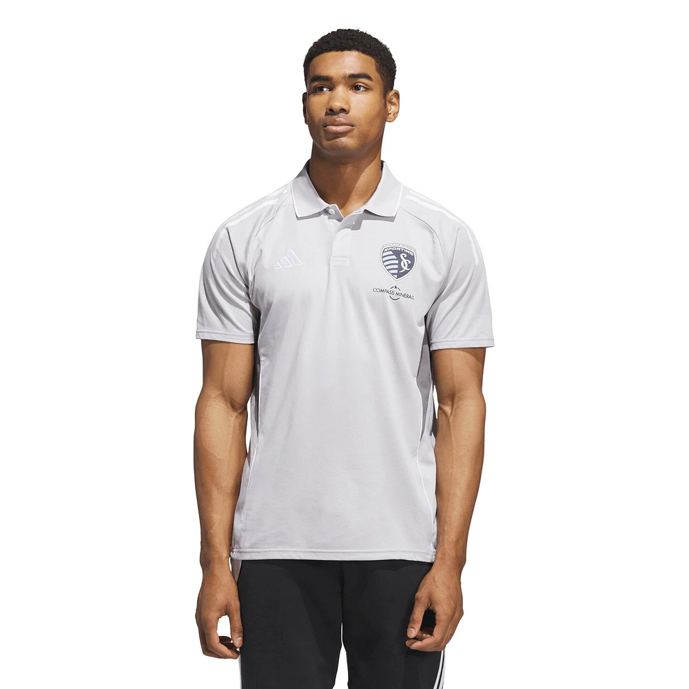 Polo d'entraînement adidas Silver Sporting Kansas City 2025 pour homme