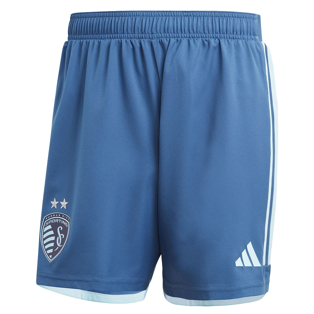 Short adidas Sporting Kansas City 2024 extérieur authentique bleu ciel pour homme