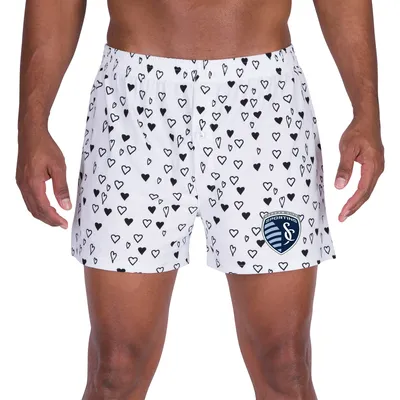 Sporting Kansas City Concepts Sport Epiphany All Over Print Knit Boxers - White