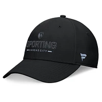 Casquette noire Sporting Kansas City Stealth Flex de marque Fanatics pour hommes