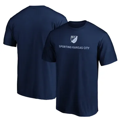 Sporting Kansas City Fanatics Branded Shielded Logo T-Shirt - Navy