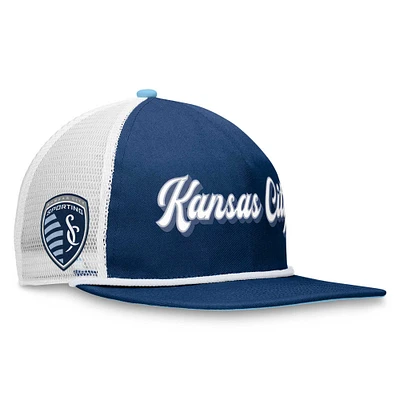 Men's Fanatics Navy/White Sporting Kansas City True Classic Golf Snapback Hat