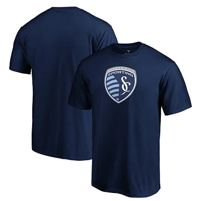 Men's Fanatics Navy Sporting Kansas City Logo T-Shirt