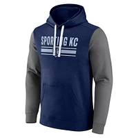 Men's Fanatics Navy Sporting Kansas City To Victory Pullover Hoodie