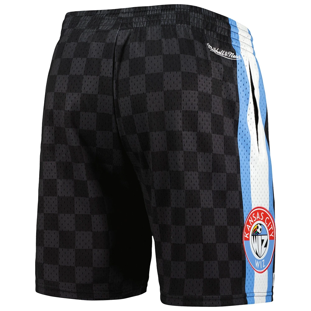 Men's Mitchell & Ness Black Sporting Kansas City Mesh Shorts