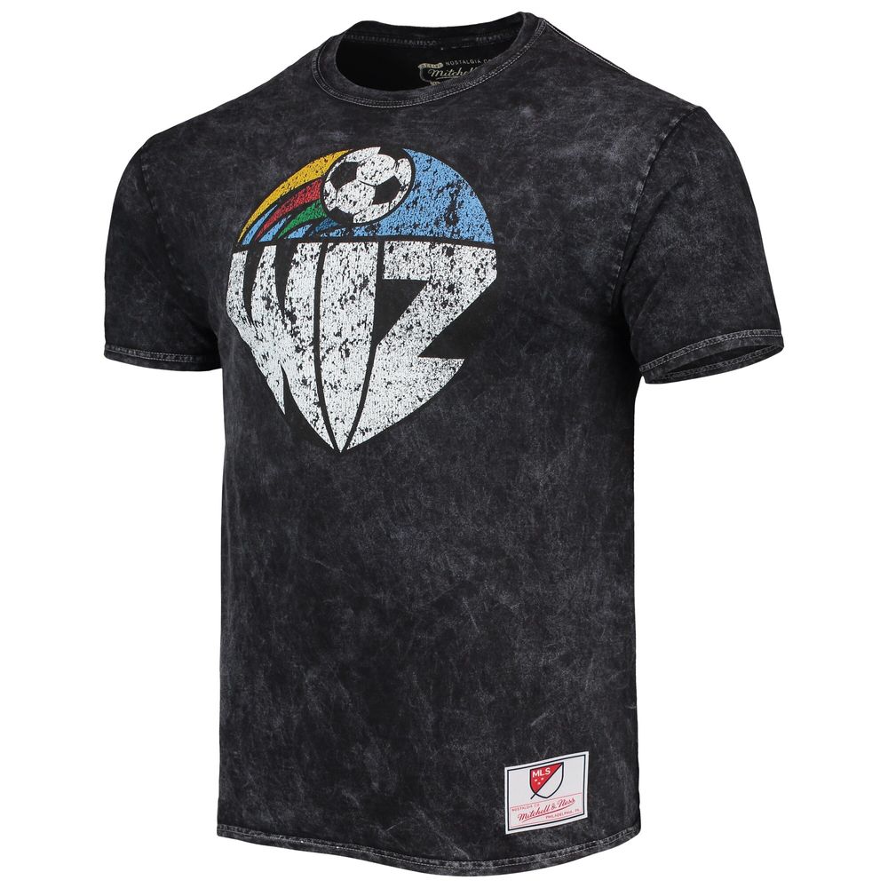 Men's Mitchell & Ness Sky Black Kansas City Wiz Since '96 Tie-Dye T-Shirt