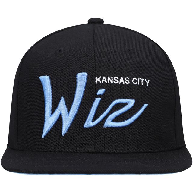 Casquette Mitchell & Ness Sky Blue Kansas City Wiz Historic Logo Since '96 Foundation Script Snapback pour homme