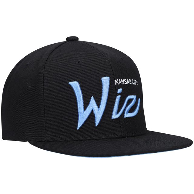 Casquette Mitchell & Ness Sky Blue Kansas City Wiz Historic Logo Since '96 Foundation Script Snapback pour homme