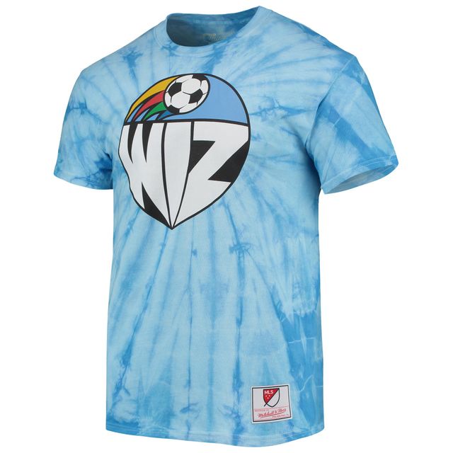 T-shirt tie-dye bleu ciel Kansas City Wiz Since '96 Mitchell & Ness pour homme