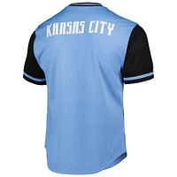 T-shirt à col en V Sporting Kansas City maille bleu ciel Mitchell & Ness pour homme