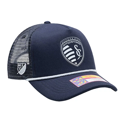 Casquette réglable bleu marine Sporting Kansas City Atmosphere Trucker pour hommes