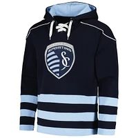 Men's Navy Sporting Kansas City Hockey Pullover Hoodie